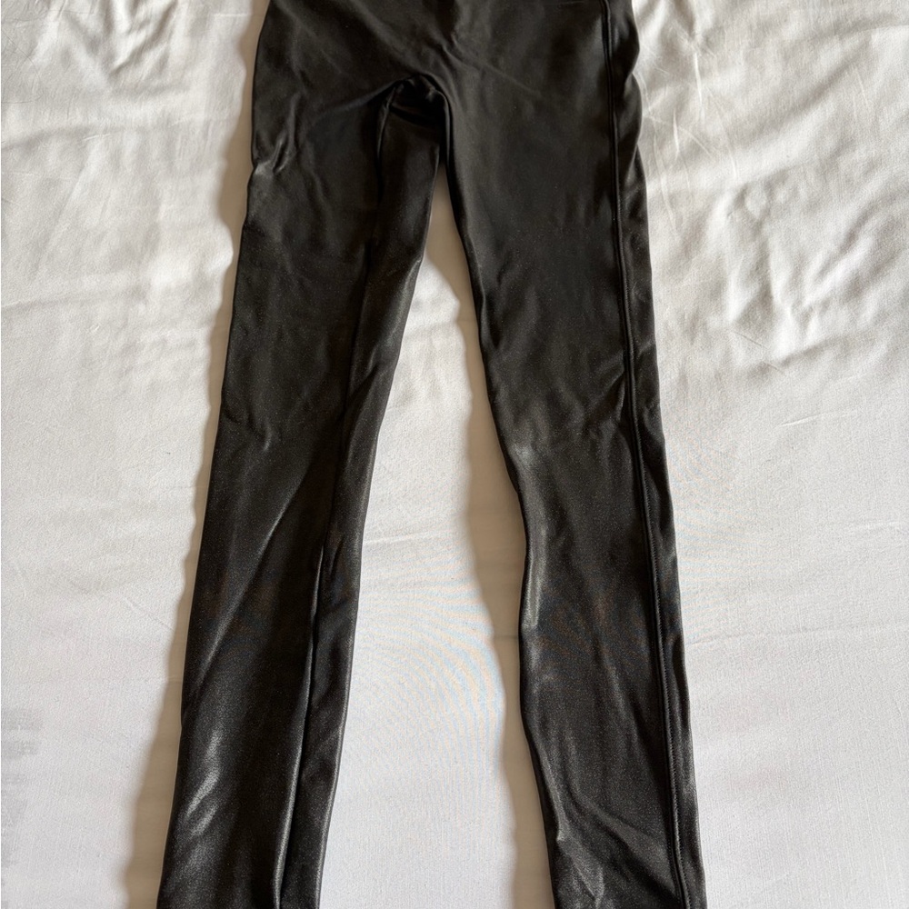SPANX Faux Leather Black Leggings XS